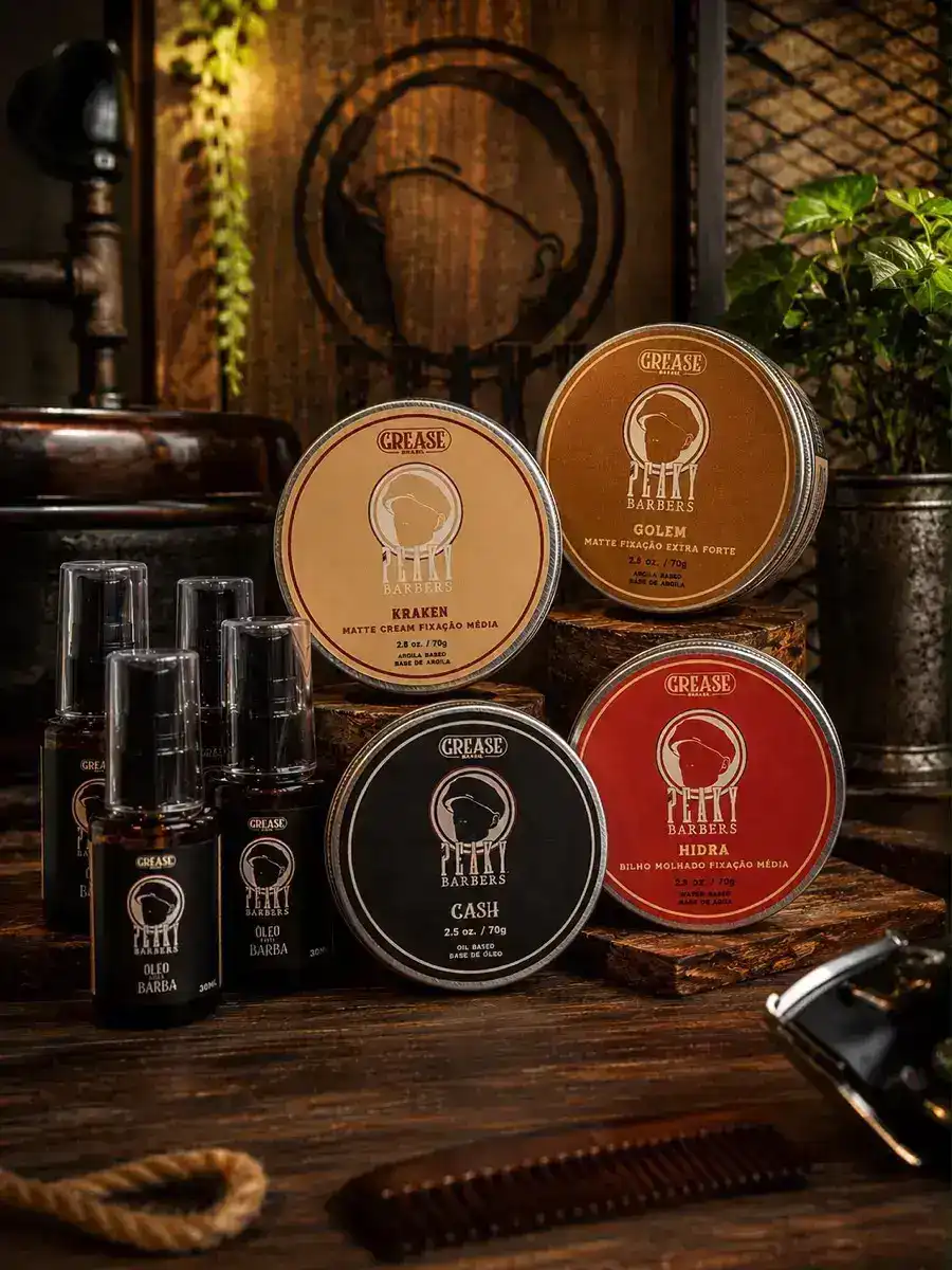 Linha própria de produtos Peaky Barbers: Kraken, Golem, Cash e Hidra